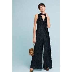 Anthropologie Maeve Laurette Velvet Jumpsuit 10